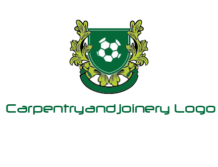 green leaf and football shield logo