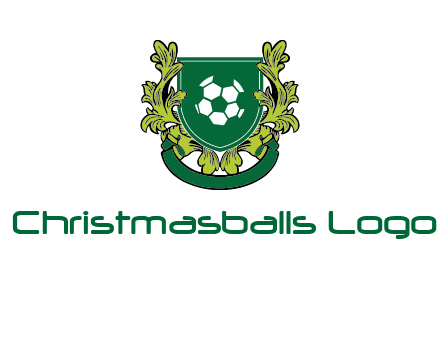 green leaf and football shield logo