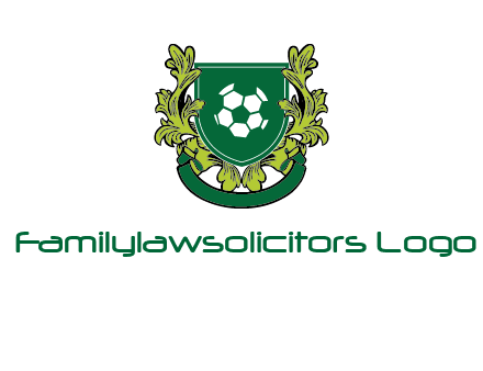 green leaf and football shield logo