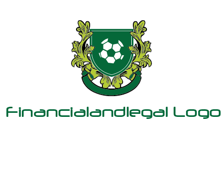 green leaf and football shield logo