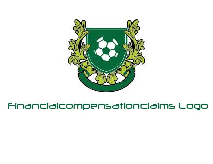 green leaf and football shield logo