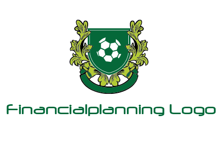 green leaf and football shield logo