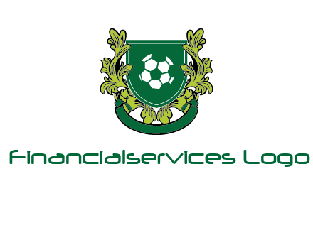 green leaf and football shield logo