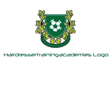 green leaf and football shield logo