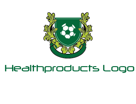 green leaf and football shield logo