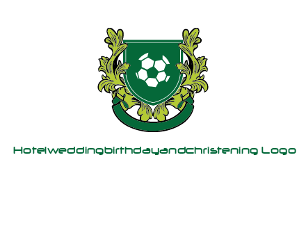 green leaf and football shield logo