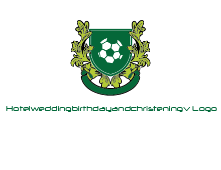 green leaf and football shield logo
