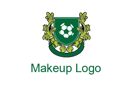 green leaf and football shield logo