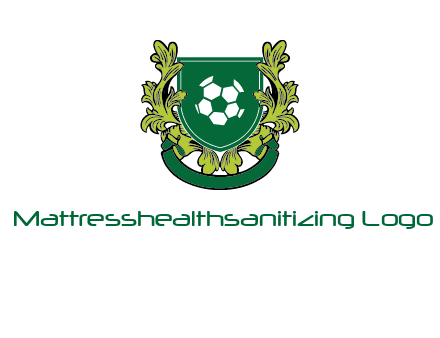 green leaf and football shield logo