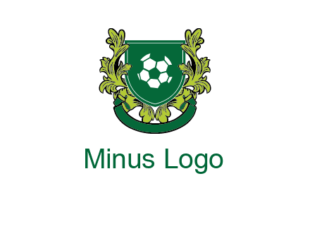 green leaf and football shield logo