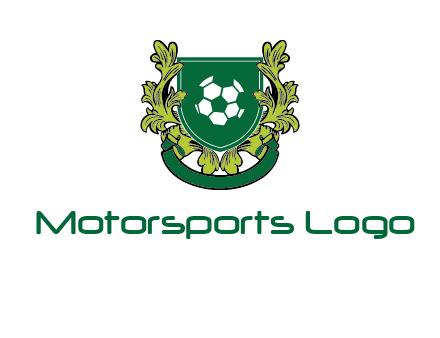 green leaf and football shield logo