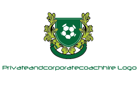 green leaf and football shield logo