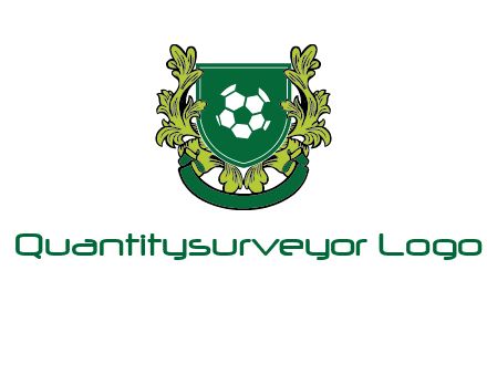 green leaf and football shield logo