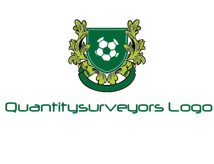 green leaf and football shield logo
