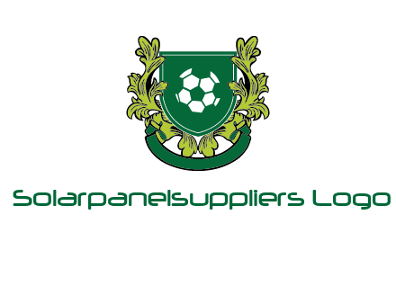 green leaf and football shield logo