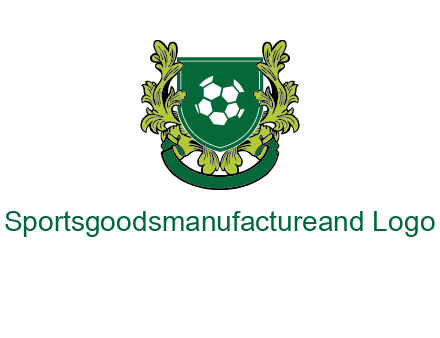 green leaf and football shield logo