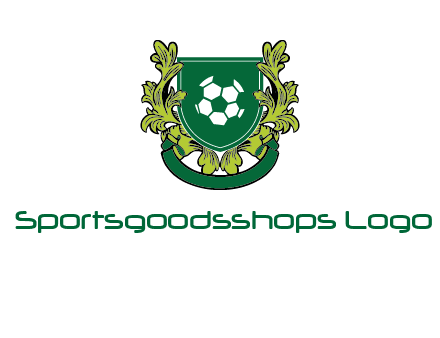 green leaf and football shield logo