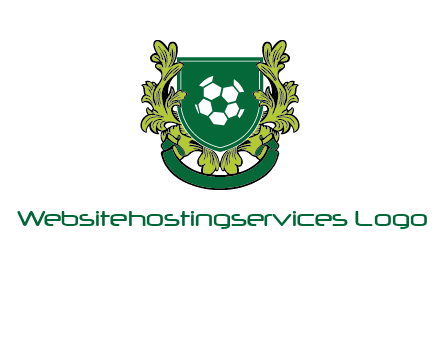 green leaf and football shield logo