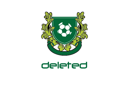 green leaf and football shield logo