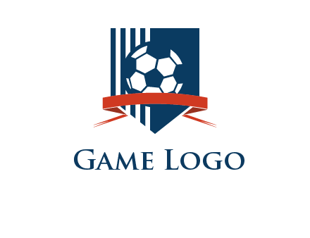 stripes on shield football logo