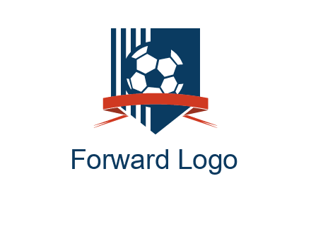 stripes on shield football logo