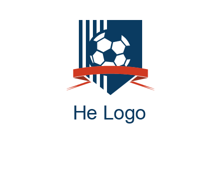 stripes on shield football logo
