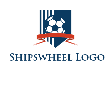 stripes on shield football logo