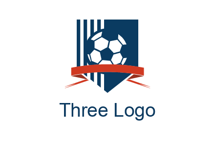 stripes on shield football logo