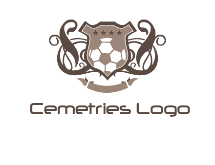 shield design with football swoosh logo