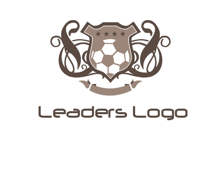 shield design with football swoosh logo