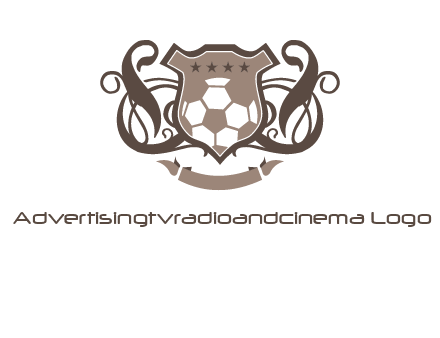 shield design with football swoosh logo