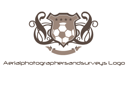 shield design with football swoosh logo