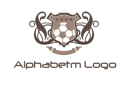 shield design with football swoosh logo