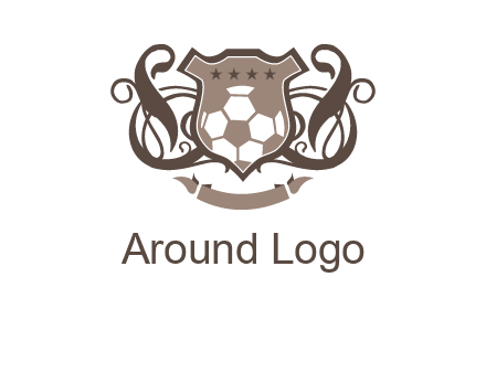 shield design with football swoosh logo
