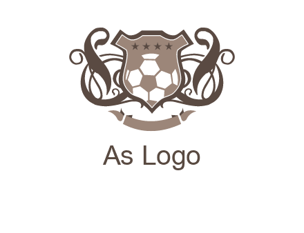 shield design with football swoosh logo