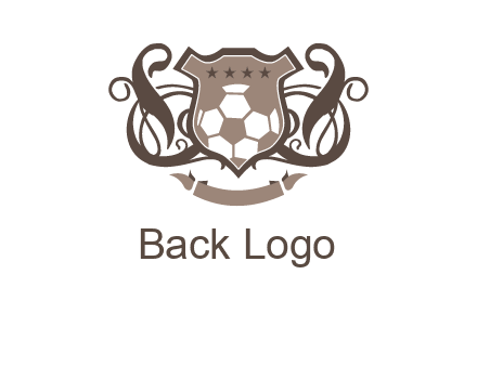 shield design with football swoosh logo
