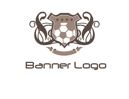 shield design with football swoosh logo