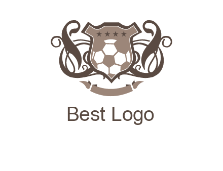shield design with football swoosh logo