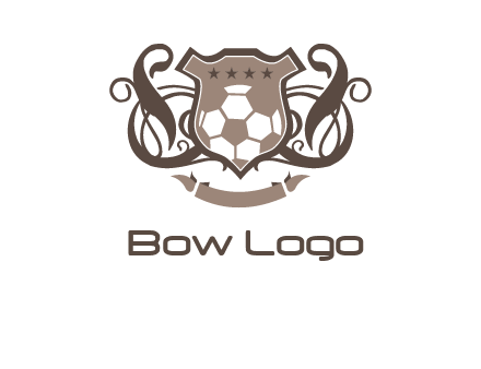 shield design with football swoosh logo