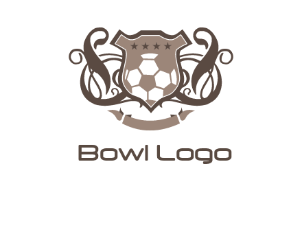 shield design with football swoosh logo