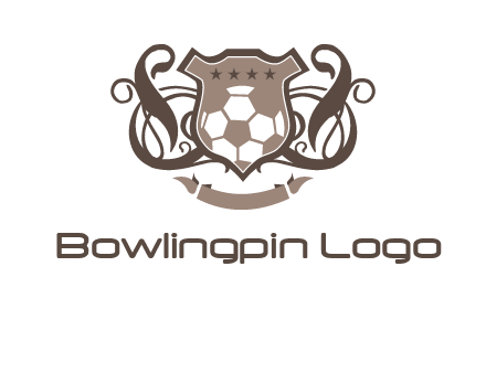 shield design with football swoosh logo