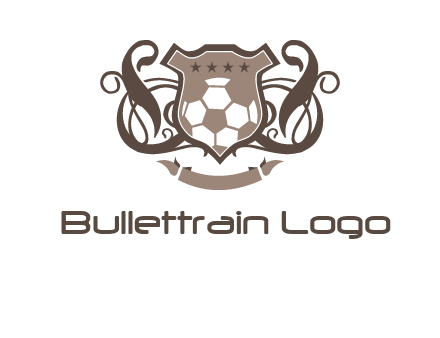 shield design with football swoosh logo