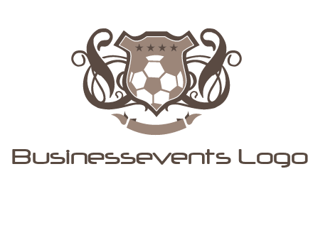 shield design with football swoosh logo