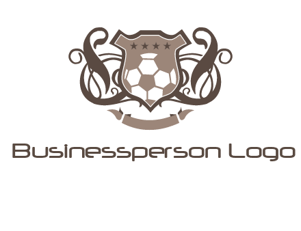 shield design with football swoosh logo