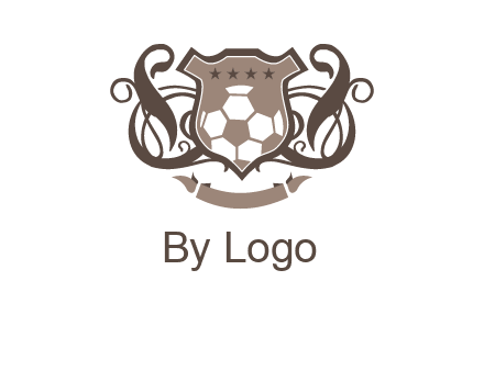 shield design with football swoosh logo