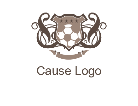 shield design with football swoosh logo