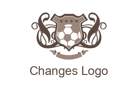 shield design with football swoosh logo