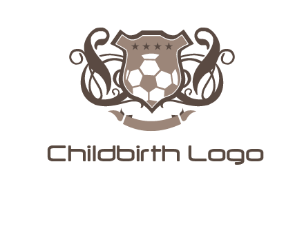 shield design with football swoosh logo