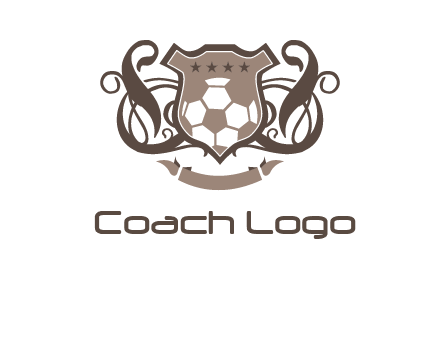 shield design with football swoosh logo