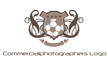 shield design with football swoosh logo